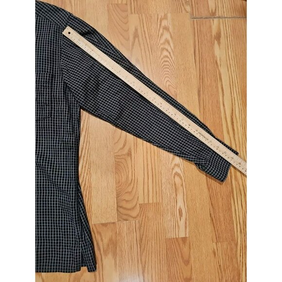 Ermenegildo Zegna Men Dress Shirt M Gray Black Check Plaid Italy Old Money - Picture 7 of 8